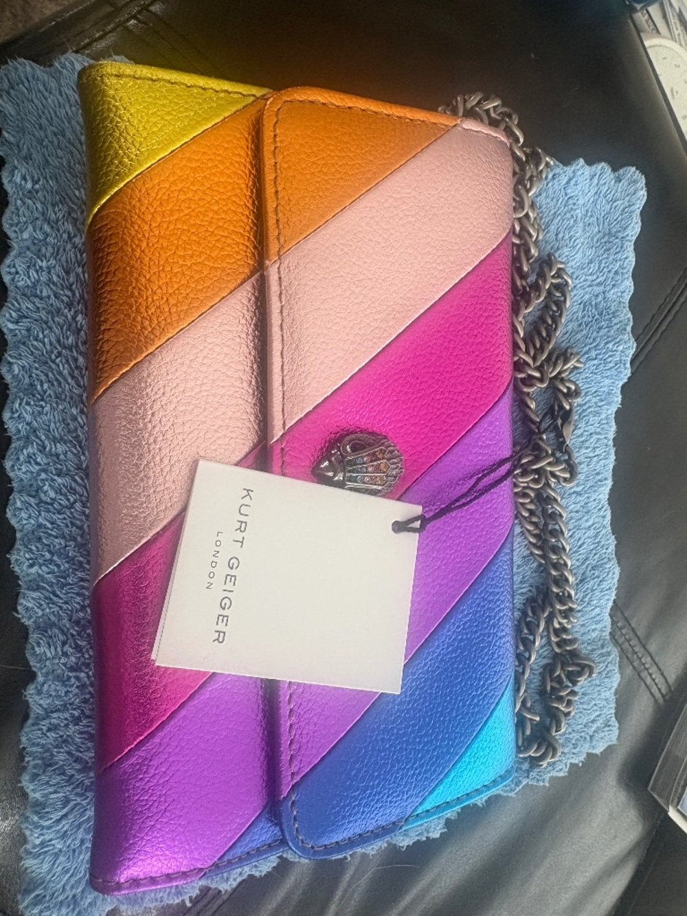 Kurt Geiger colorful plush hand bag